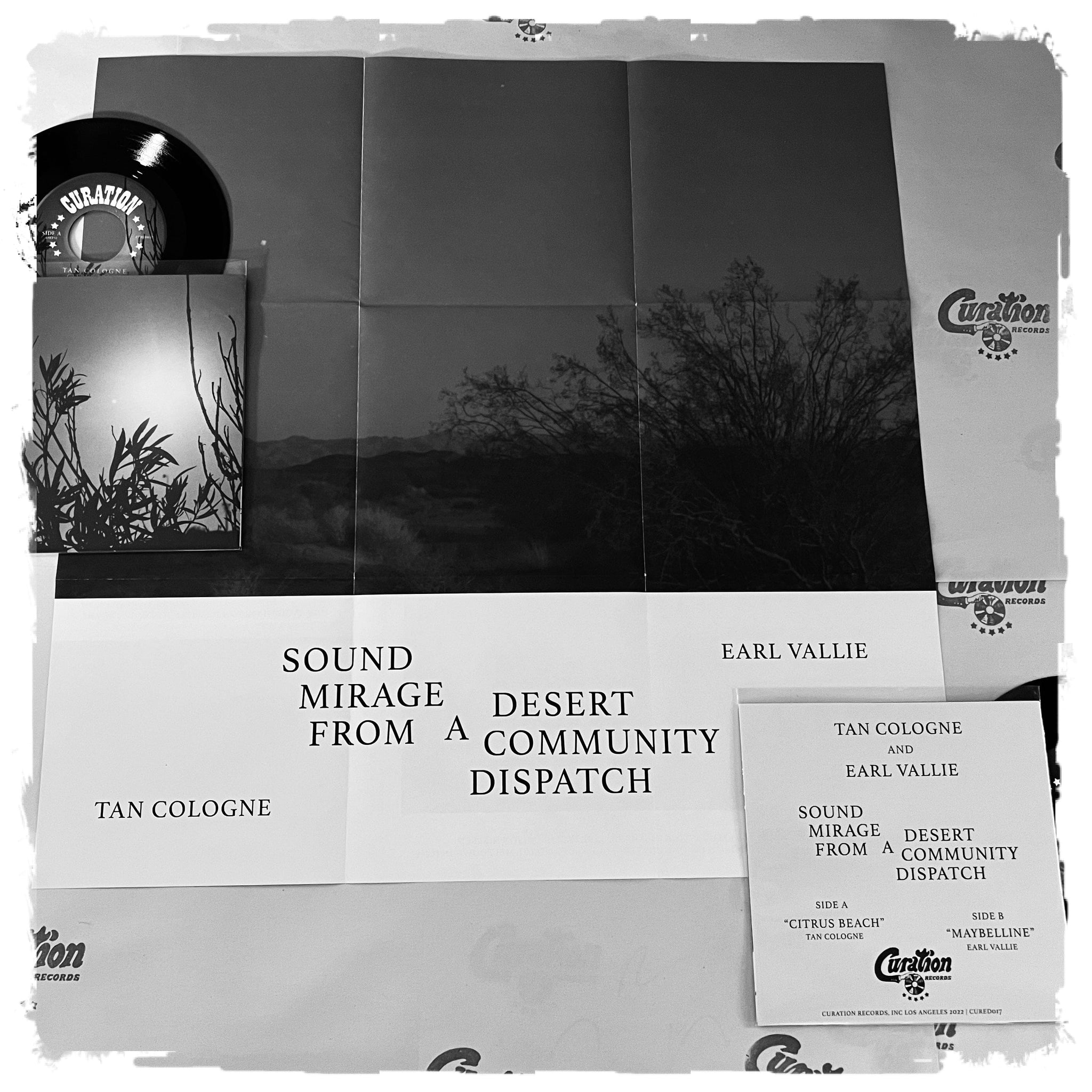 Sound Mirage From A Desert Community Dispatch - Tan Cologne / Earl Vallie - 7" Vinyl (6912415465554)